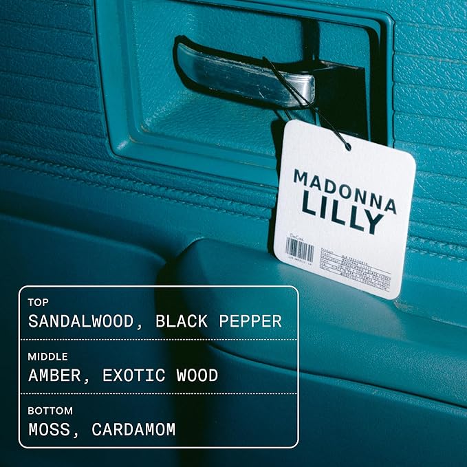 DedCool Air Freshener | Madonna Lilly | For Cars, Closets & Drawers | Hanging Odor Eliminator | Long-Lasting Scent Infused with Essential Oils | Vegan, Non-Toxic, Cruelty-Free Fragrance For All