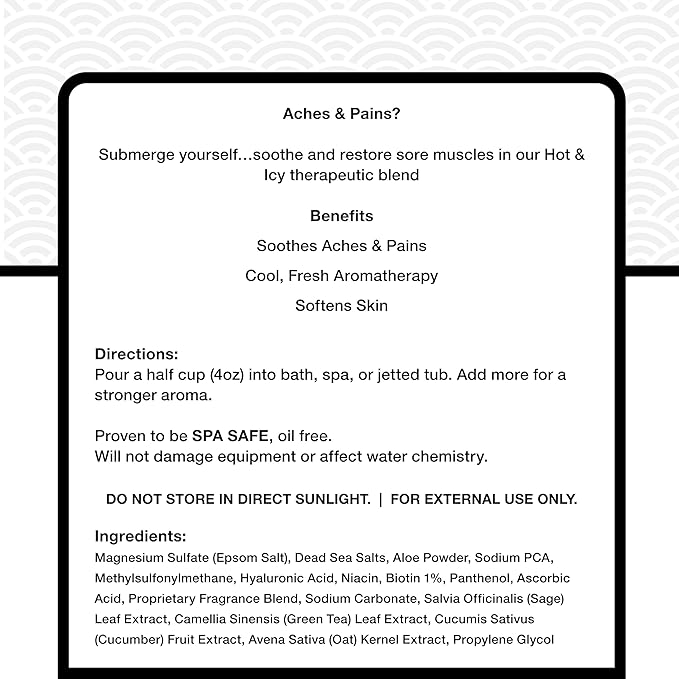 Relax Spa & Bath, Epsom & Dead Sea Salts, Aromatherapy Bath Salts for Hot Tub, Bath, or Spa, Infused with Magnesium, Muscle Therapy