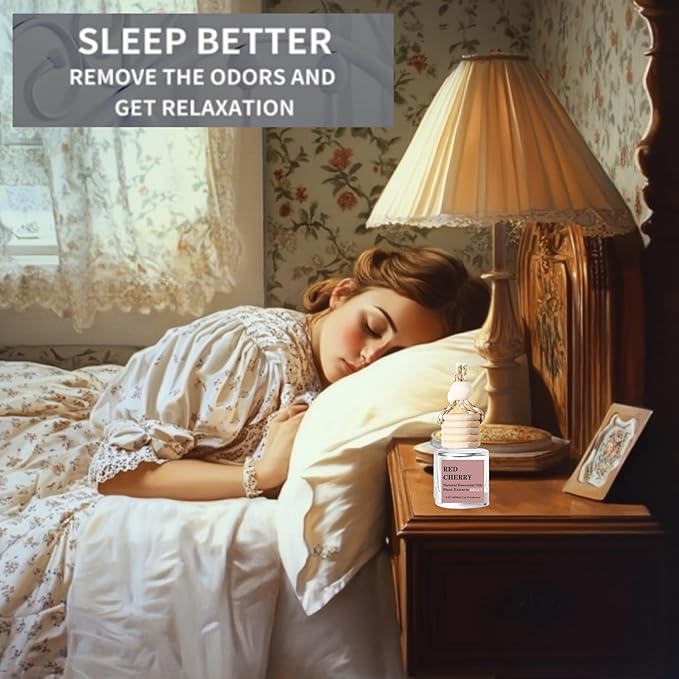 2Pack Red Cherry Air Freshener Set, Car Accessories Decoration Hanging Scented Car Diffuser for Men Women