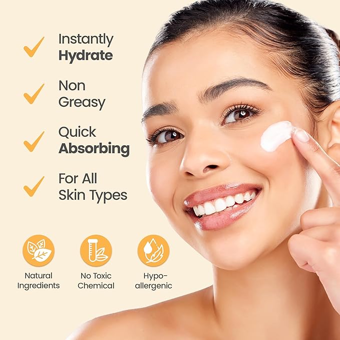 Honeyskin Gel Moisturizer for face – Lightweight Water Gel Infused with Coconut water with Niacinamide & Peptides for Deep Hydration – Hypoallergenic Face Moisturizer for Women 2oz