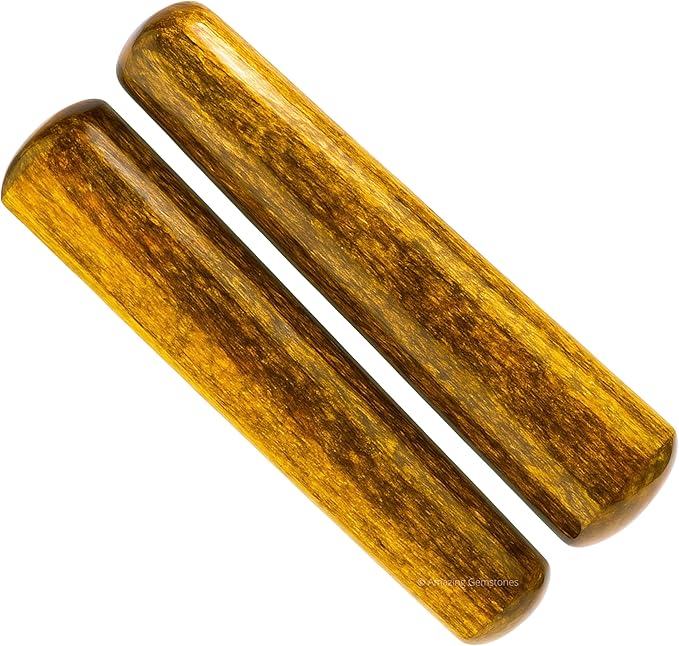 Amazing Gemstone Bronzite Crystal Wand Massage Stick - Pelvic Wand Gua Sha for Adults - Crystals and Healing Stones Massage Wands for Adults Gifts (Smooth)