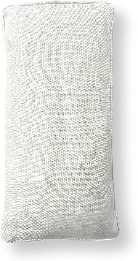 Sacksy Thyme Organic Linen Eye Pillow - Lavender & Flaxseed for Relaxation, Yoga, Stress Relief - Microwavable Heating Pad & Cool Compress - Made in USA - Gifts for Meditation