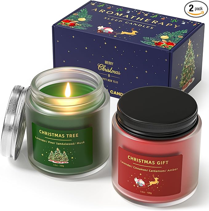 BOYUJK Christmas Candles, Scented Candles Gifts for Women, Scented Candles Gift Set for Her, Christmas Gifts for Women and Men