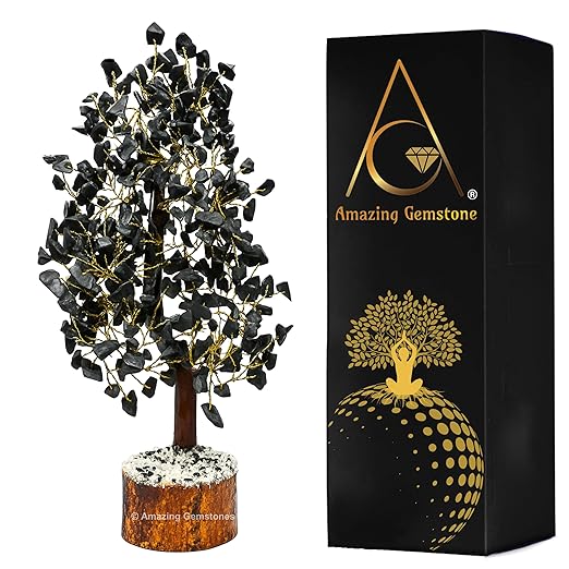 Amazing Gemstone Crystals and Healing Stones Birthday Gifts for Women - Shungite Crystal Tree of Life Home Decor Stocking Stuffers, Bookshelf, Room, Meditation Gift for Dad, Unique Birthday Gifts