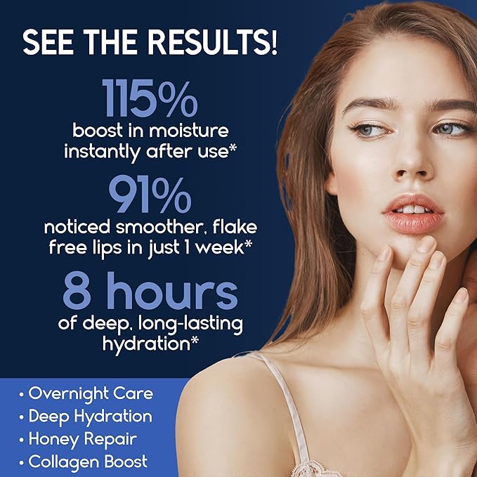 Lip Mask Overnight with Hyaluronic Acid & Collagen, Lip Sleeping Mask for Dry Cracked Lips, Moisturizing, Hydrating, Exfoliating Night Treatment for Lip Care (Strawberry) (0.7, Berry)