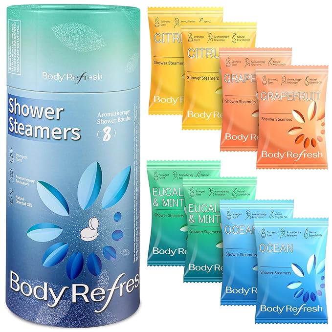 Shower Steamers Aromatherapy 8 Pack, Birthday Gifts for Men, Valentines Day Gifts for Him Husband Boyfriend, Shower Bombs for Stress Relief Relaxation Self Care, Easter Basket Essentials