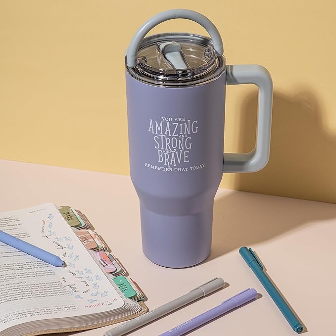 DIVERSEBEE 30 oz Insulated Stainless Steel Tumbler with Lid, Inspirational Birthday Thank You Gifts for Women, Mom, Wife, Girlfriend, Teacher, Her, Nurses, Best Friend, Travel Mug (Cloud)