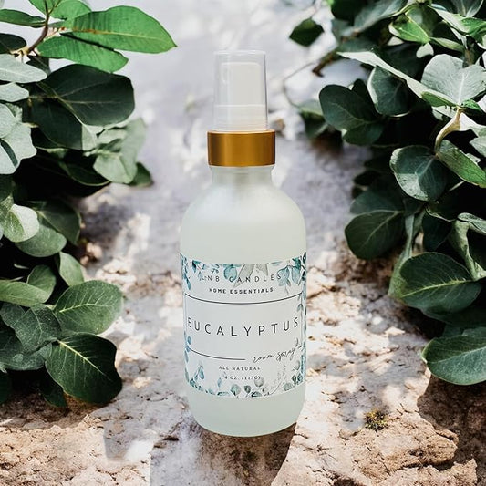 Eucalyptus Scent Natural Room Linen Spray Fragrance Mist Clean Ingredients Essential Oils Made In USA Air Freshener Interior Long Lasting