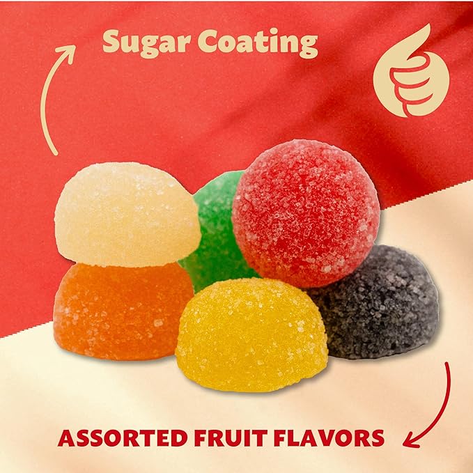 Gum Drops Giant | 2-Pound Pack | Classic Jelly Candy | Assorted Fruit and Licorice Flavors
