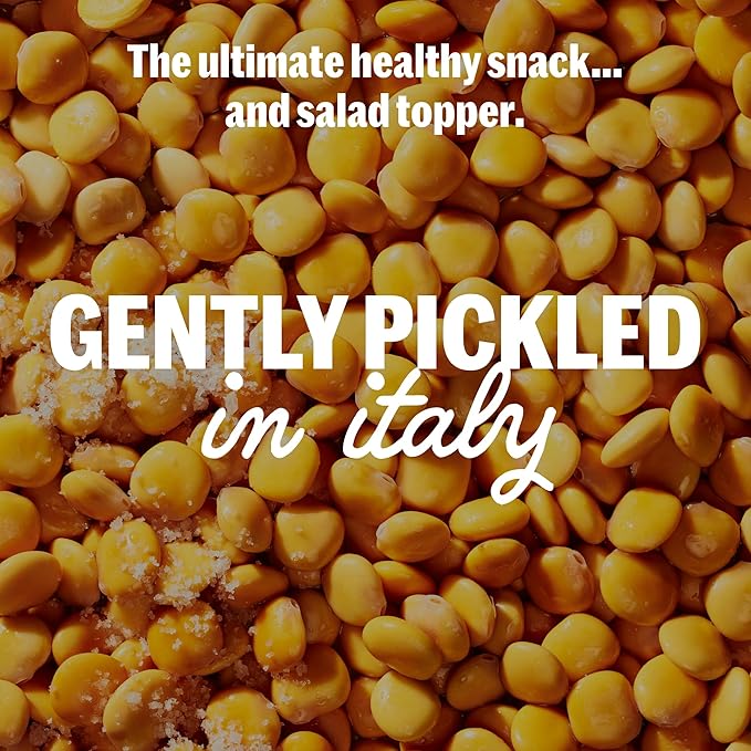 Brami Lupini Beans Snack, Sea Salt & Vinegar | 7g Plant Protein, 0g Net Carbs | Vegan, Vegetarian, Keto, Plant Based, Mediterranean Diet | 1.1 Ounce (Pack of 8)