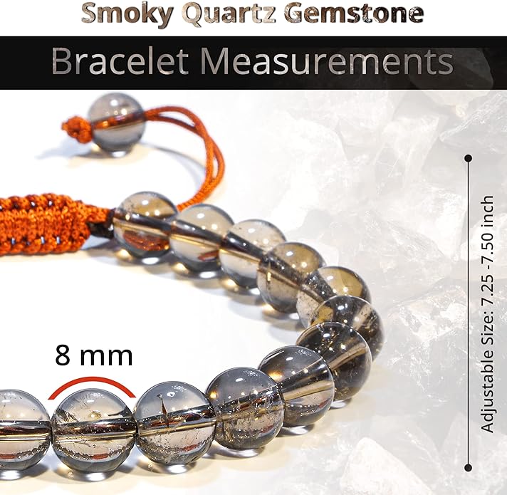 Energy Protection Crystal Handmade Adjustable Bead Bracelet Perfect for Men, Women’s Gift - Gemstone Healing Stretch Bracelet Pulsera Para Hombre Mujer Stocking Stuffer