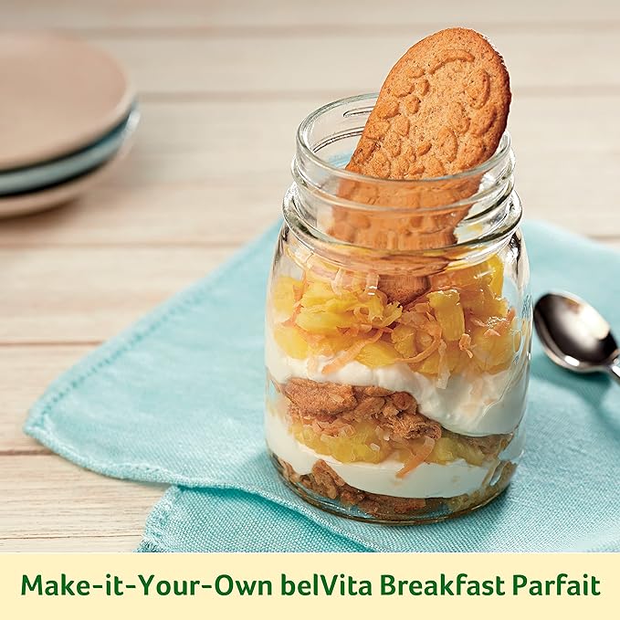 belVita Breakfast Bars Biscuits, Golden Oat, 30 Total Packs, 6 Boxes (4 Biscuits Per Pack)