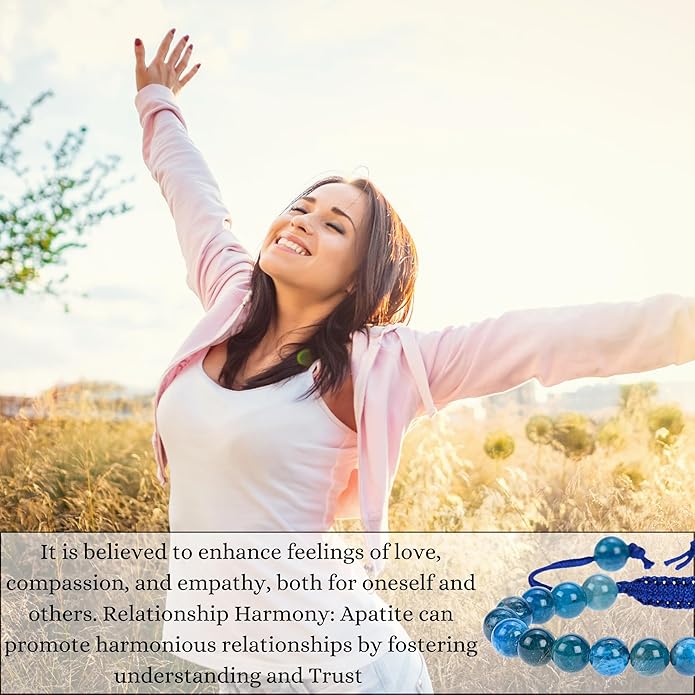 Energy Protection Crystal Handmade Adjustable Bead Bracelet Perfect for Men, Women’s Gift - Gemstone Healing Stretch Bracelet Pulsera Para Hombre Mujer Stocking Stuffer