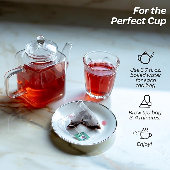 Lazika Tea Variety Pack with Lovely Presentation Box, Black, Green and Herbal Tea Sampler Gift Set, 10 Counts, Premium Collection with Pyramid Infuser Bag, Handcrafted