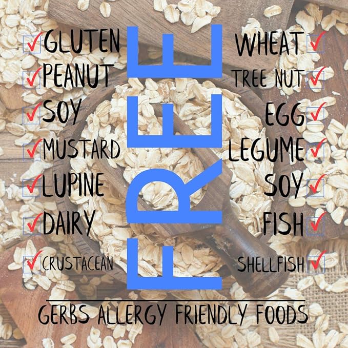 Gerbs Gluten-Free Traditional Rolled Oats 2 lbs. | Carefully Sourced, Premium Grade, Resealable Bag | Hearty Texture, Ideal for Baking & Breakfast | Top 14 Allergen-Free