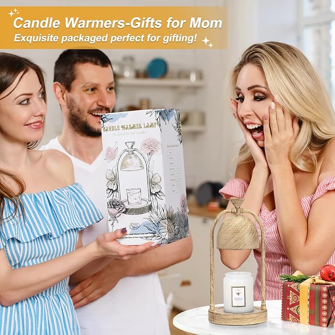 Candle Warmer Lamp with Timer Dimmer, Graduation Gifts for Her, Birthday Gifts for Mom Women Friend Sister, House Warming Gift New Home Decor, Wax Melt Warmer for Jar Candles
