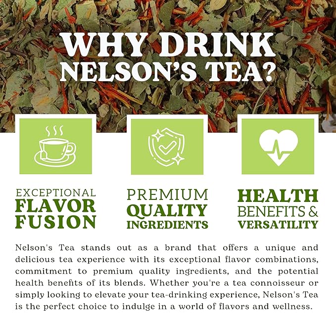 Nelson's Tea Watermelon Mint Tea Loose Leaf - Caffeine Free Green Rooibos Tea with Spearmint, Echinacea, Linden Leaf, Coriander, Safflower and Eucalyptus (Sample 0.4 Oz)