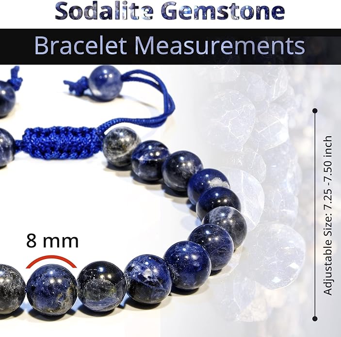 Energy Protection Crystal Handmade Adjustable Bead Bracelet Perfect for Men, Women’s Gift - Gemstone Healing Stretch Bracelet Pulsera Para Hombre Mujer Stocking Stuffer
