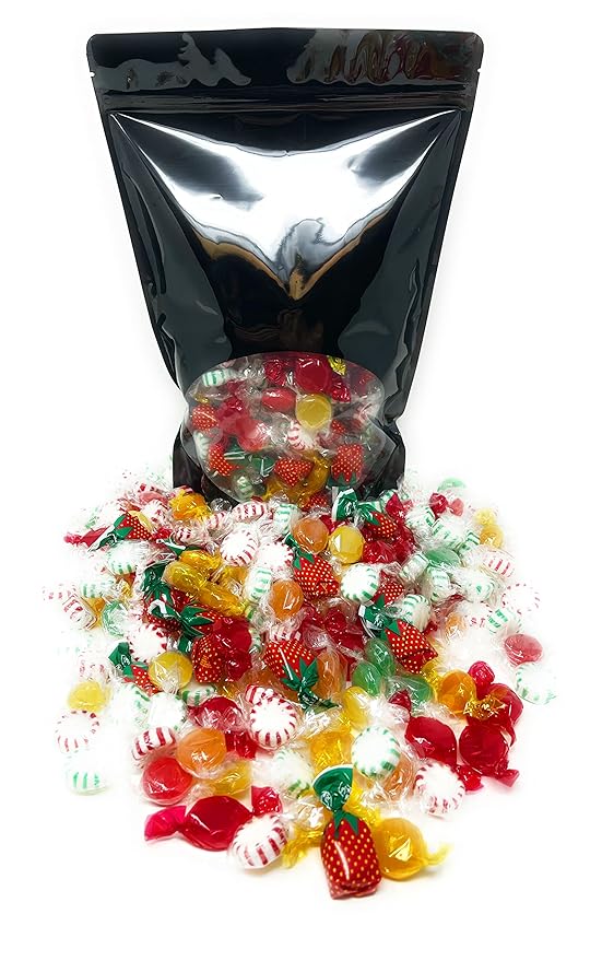 Halloween Holiday Special American Old Fashioned Hard Candy - Peppermint and Spearmint Starlights, Cinnamon Disks, Butterscotch, Strawberry Jelly Filled Candy and Fruity Hard Candy - Bulk Holiday Classics Assortment- Individually Wrapped, 48 oz.