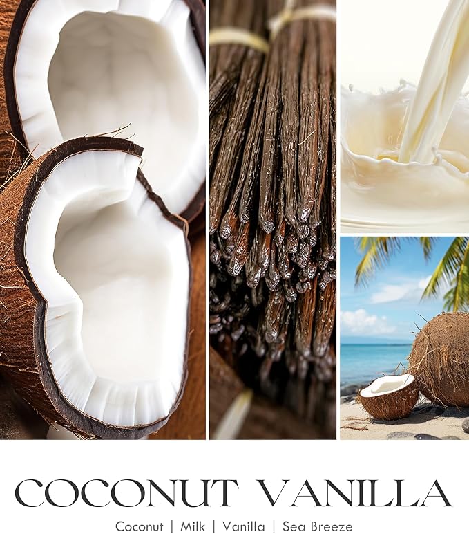 AOOVOO Vanilla Coconut Candle - Large Scented Candles 22oz, Soy Candles, Aromatherapy Candle, Soy Wax Candle