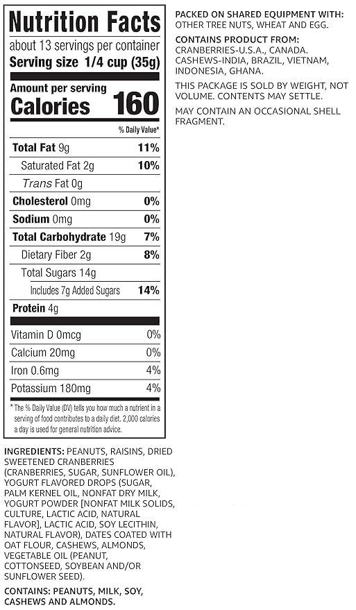 Amazon Brand - Happy Belly Yogurt Trail Mix, 1 pound (Pack of 2)