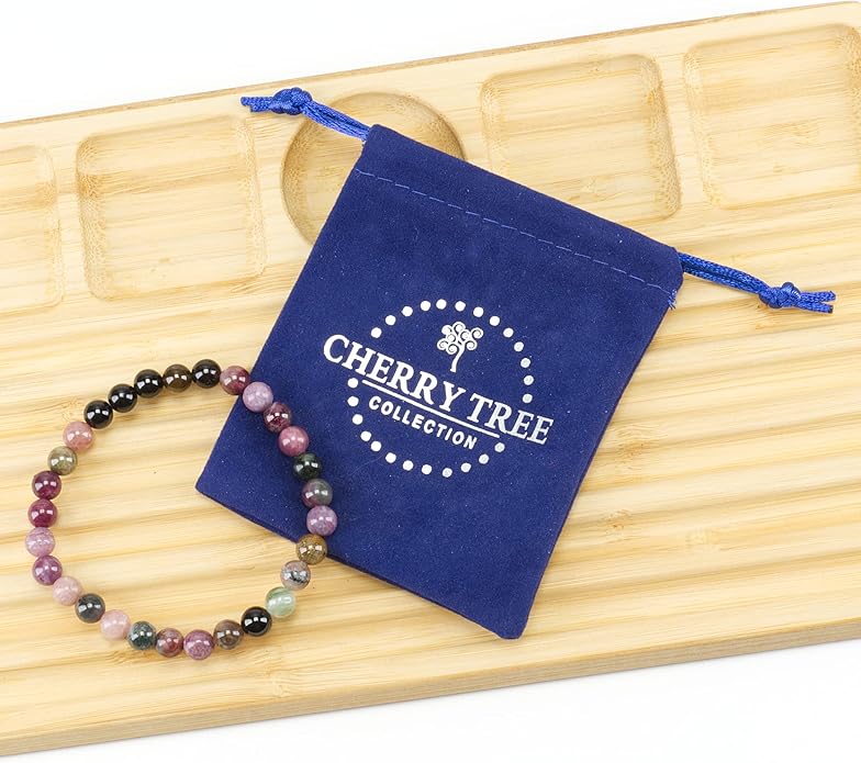 Cherry Tree Collection - Small, Medium, Large Sizes - Gemstone Beaded Bracelets For Women and Men - 6mm Round Beads