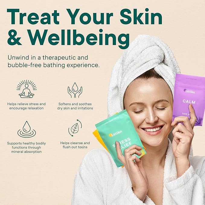 Latika Bath Soaks Set of 3 – Epson Salts for Soaking, Muscle Recovery & Skin Nourishment with Essential Oils | Relax, Rejuvenate & Destress | Lavender Mint, Vitamin C & Grapefruit