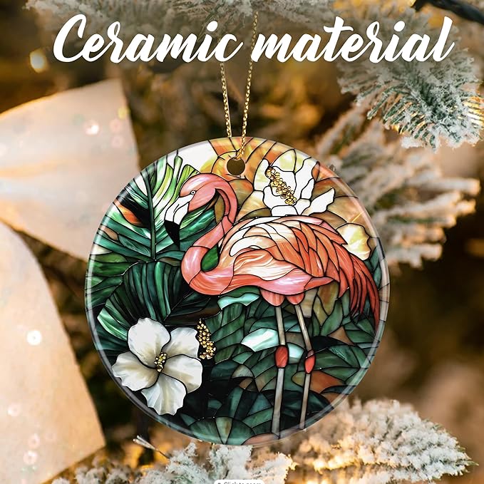 Flamingo Ornaments, Christmas Ornaments: Christmas Tree Decorations, Holiday Decor, Stocking Stuffers, Gift Ideas, Xmas Gift, Flamingo Lover Gifts & Gifts for Her