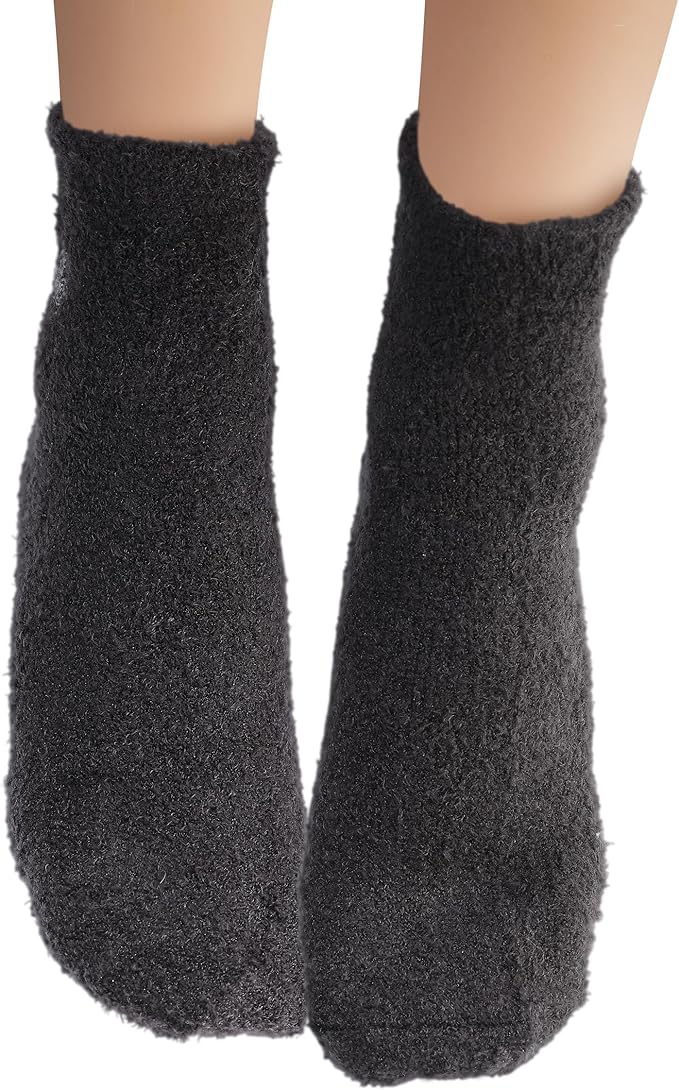 Earth Therapeutics Aloe Socks - Double Pack - Gray/Black (2 Pairs)