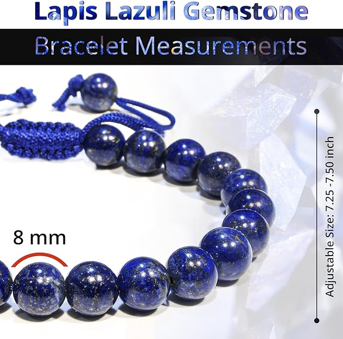Energy Protection Crystal Handmade Adjustable Bead Bracelet Perfect for Men, Women’s Gift - Gemstone Healing Stretch Bracelet Pulsera Para Hombre Mujer Stocking Stuffer