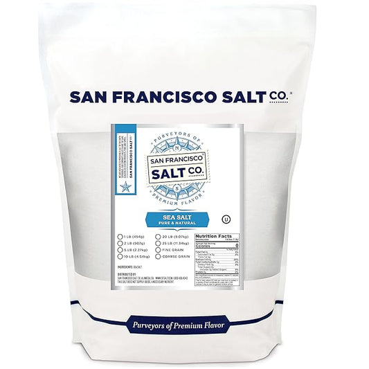 Gourmet Sea Salt - 5 lbs. Bulk Fine Grain by San Francisco Salt Company
