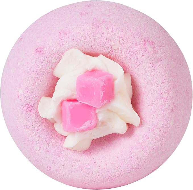 ANIHANA Bath Bomb with Coconut Oil, Paraben Free, Hand-Crafted Luxury Fizzers, Refreshing Raspberry Marshmellow Scent, 6.3 oz