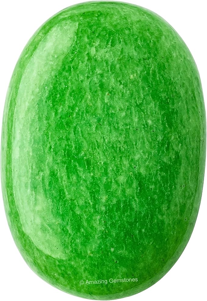 Amazing Gemstone Green Strawberry Quartz Crystals and Healing Stones - Large Palm Stone Crystals Piedra - Crystal for Good Luck, Positive Energy, Meditation - Unique Stocking Stuffers Gifts for Women