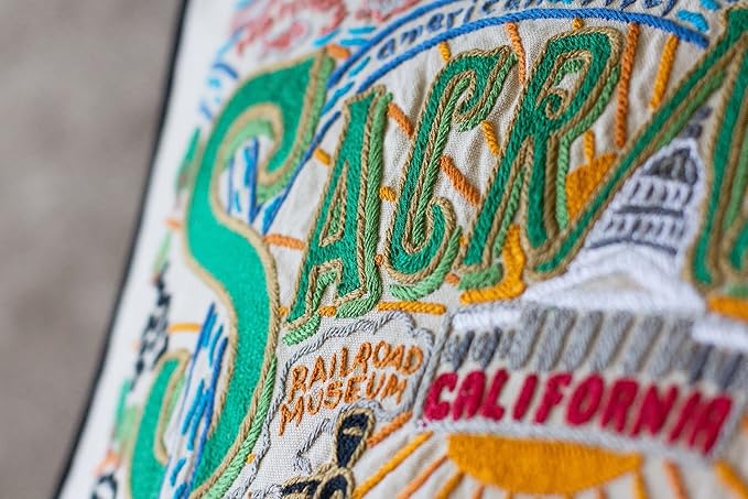 Catstudio Sacramento Embroidered Decorative Throw Pillow