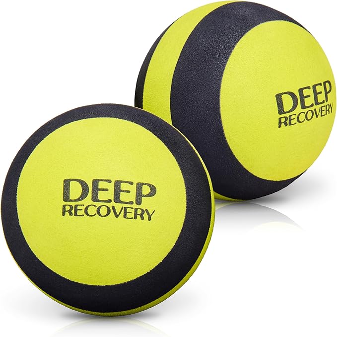 Deep Recovery 4-Inch Firm Yoga Deep Tissue Massage Ball Set – Myofascial Release Balls for Feet, Back, Neck, Legs & Arms – Trigger Point & Mobility Therapy (2-Pack)