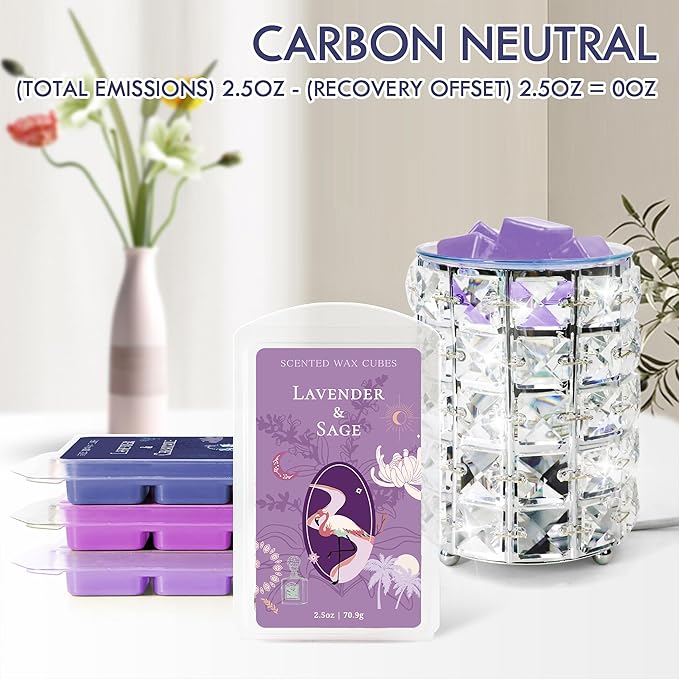STRN Natural Soy Wax Melts with Essential Oils, Long-Lasting Aromatherapy Wax Cubes for Wax Warmers, Scents of Lavender & Gardenia, Sage, Chamomile, Sandalwood – 4x2.5oz for Home, Spa & Gifts