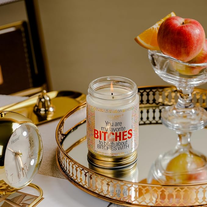 Gifts for Women, Unique Gifts for Women, Best Friend Funny Birthday Gifts for Women Men, Friendship Gifts for Women Men Friends - 8.4 oz GOOD VIBE Scented Candles Gifts, TCGJ7495-2-GV-2