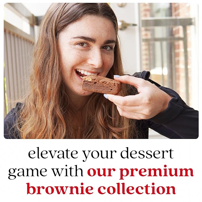 David's Cookies Assorted Brownies Gift Tin - 20 Slices of Individually Wrapped Gourmet Brownies - Delicious Variety of Flavors, Fresh Baked Snacks - Ideal Brownies Gift Basket For Special Occasions