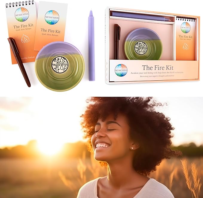 The Fire Kit – Turn Over a New Leaf This Fall - Burn Negative Thoughts for Stress Relief and Healing - Care Kit By Two Sage Sisters