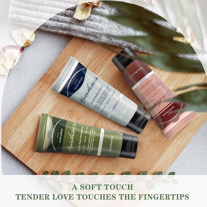 DincherBel Hand Cream Gift Set - Travel Size Scented Hand Lotion Set for Dry Skin, Ideal Holiday Gift for Women/Men/Birthday, 6 x 1.0 oz/30 ml