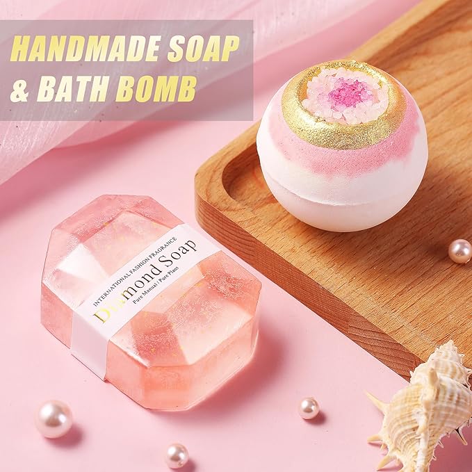 Birthday Gifts for Women - Relaxing Spa Gift Set -Self Care Get Well Soon Gift Baskets - Happy Birthday Gift Set W/Flannel Blanket & 40 OZ Tumbler for Mom Wife Her Best Friend Sister Girlfriend