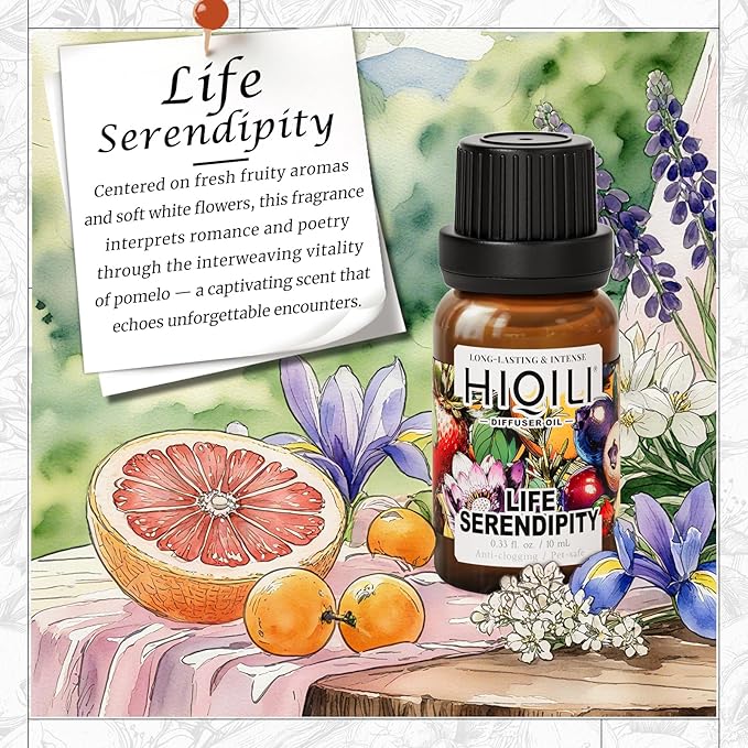 HIQILI Life Serendipity Diffuser Oil for Home Diffusers, Inspired by Chane. Chance, DIY Women Perfume, Room Sprays, Long Lasting - 0.34 Fl Oz