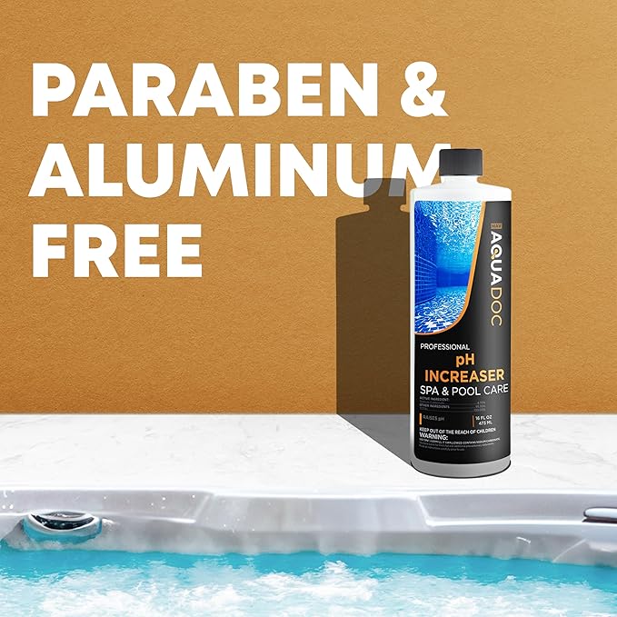 AquaDoc Spa pH Increaser for Hot Tub - 16oz - Spa pH Up for Water Balance - Hot Tub Chemicals Made in USA