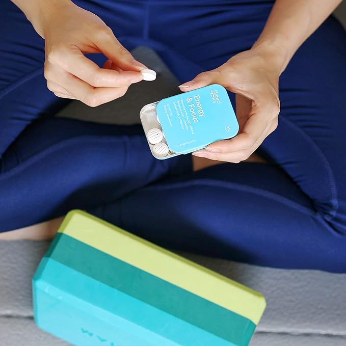 NeuroGum Energy & Focus Mints (72 Count-6 Pack, Peppermint) | 40mg Natural Caffeine + L-Theanine + Vitamin B12 & B6 | Sugar Free Nootropic Cognitive Brain Performance Supplement