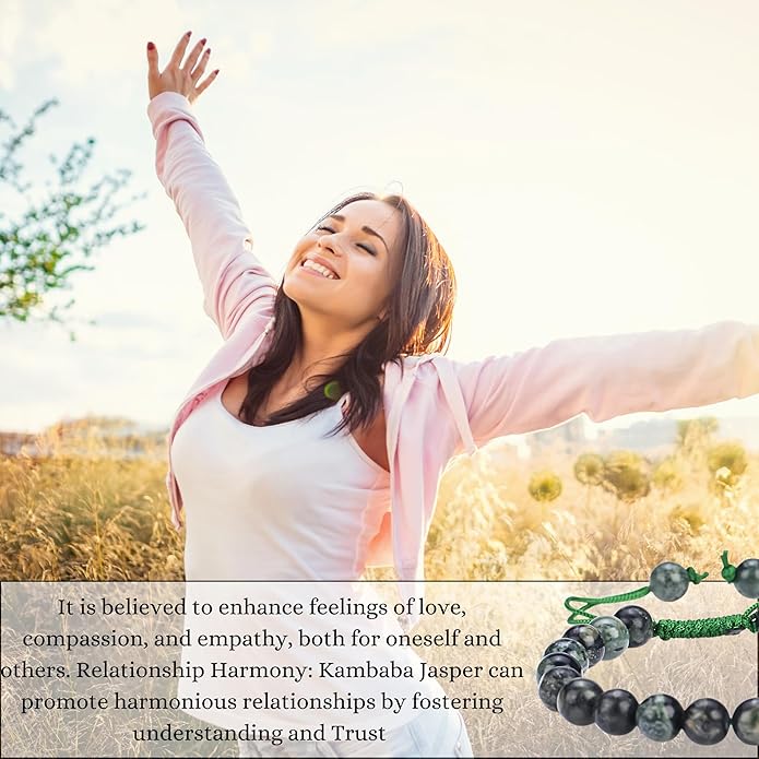 Energy Protection Crystal Handmade Adjustable Bead Bracelet Perfect for Men, Women’s Gift - Gemstone Healing Stretch Bracelet Pulsera Para Hombre Mujer Stocking Stuffer