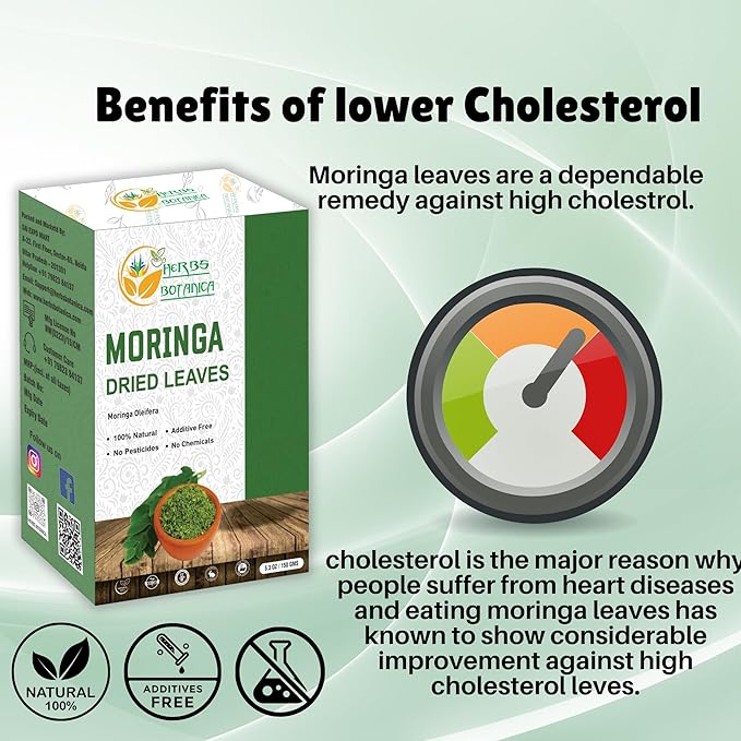 Herbs Botanica Dried Moringa Leaves Tea Leaf Hojas De Moringa Nutrient-Rich Herbal Tea Infusion for Immunity, Energy, and Wellness Energy Boost and Gluten Free 5.3oz / 150 gms