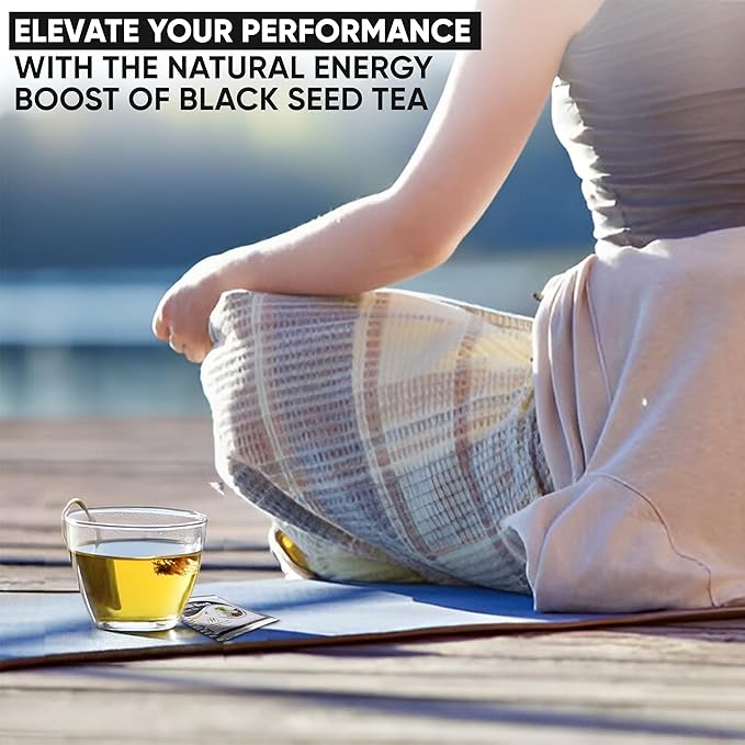 HERBOGANIC Black Seed Herbal Tea - Digestion Support and Immune Boost | Refreshing and Delicious Blend | Natural Ingredients | 20 Tea Bags