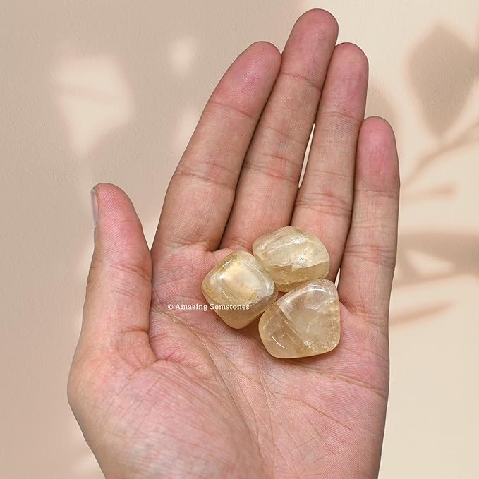Amazing Gemstone Citrine Crystals and Healing Stones Tumbled - 1000+ Carats Citrine Stone Gem Stones, Natural Healing Stones for Energy Balance, Stress Relief - Premium Polished Gems Rocks