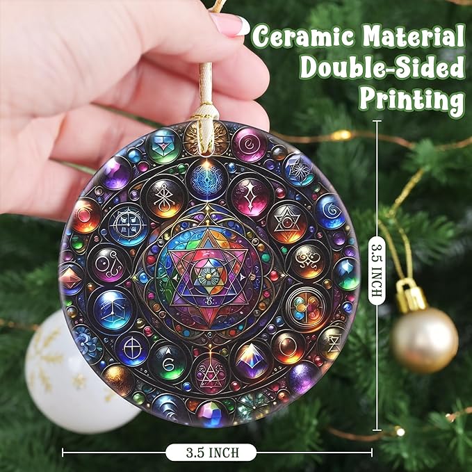 Alchemy 3.5 Inch Ceramic Christmas Hanging Ornament - Tree Decoration, Gift for Christmas & Holiday Present Exchange