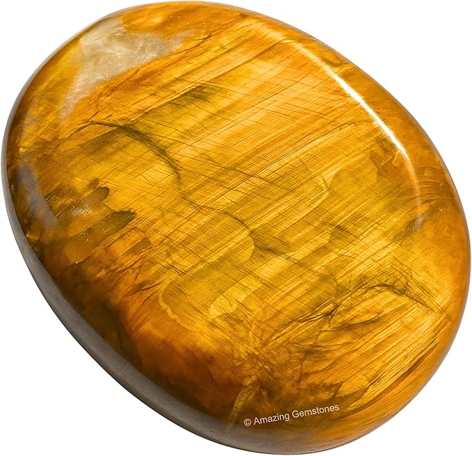 Amazing Gemstone Nellite Crystals, Healing Stones - Large Palm Stone Crystals Piedra- for Good Luck, Balanced Positive Energy, Meditation - Unique Stocking Stuffers, Birthday Gifts for Women, Men